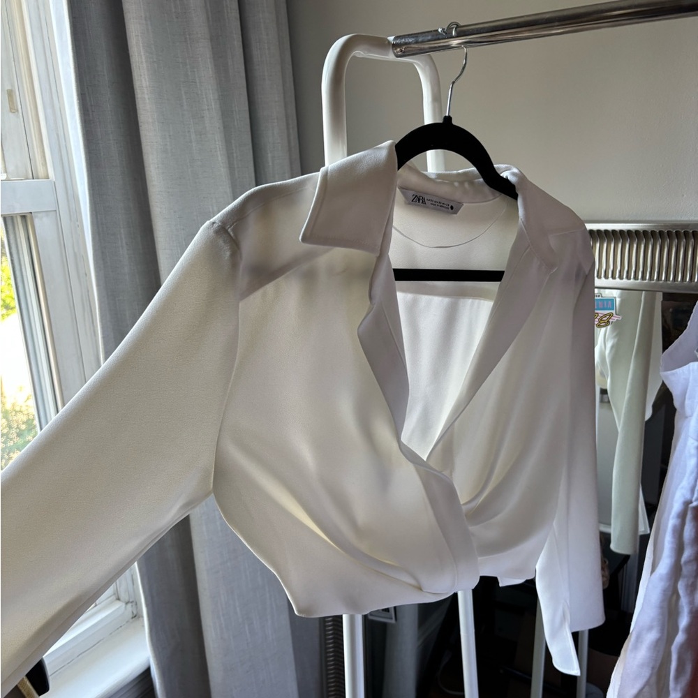 Zara White Women's Blouse